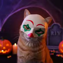 Halloween denevér maszk macskára
